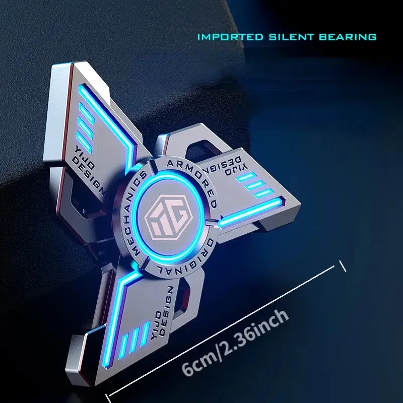 Luminous Fidget Spinner EDC metal stress relief fidget toys spinner slider Relief Toys For Adult Kid Toys ADHD tool
