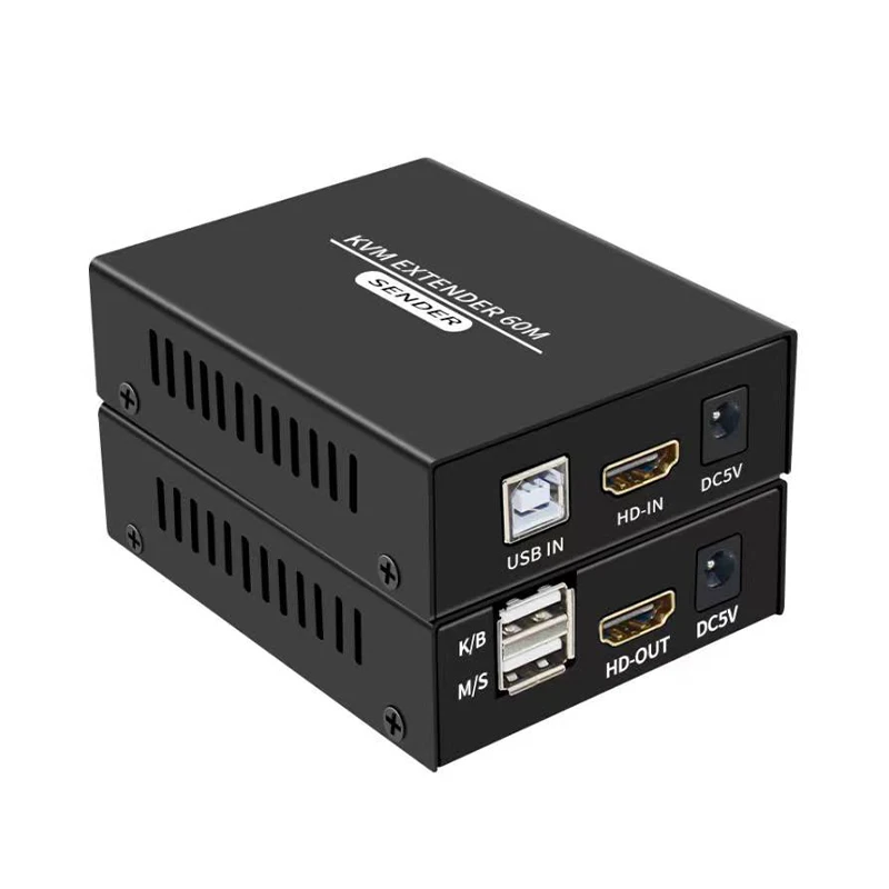 

KVM-удлинитель 60M 1080P HDMI-совместим с cat5e/6 Ethernet RJ45 LAN-кабелем