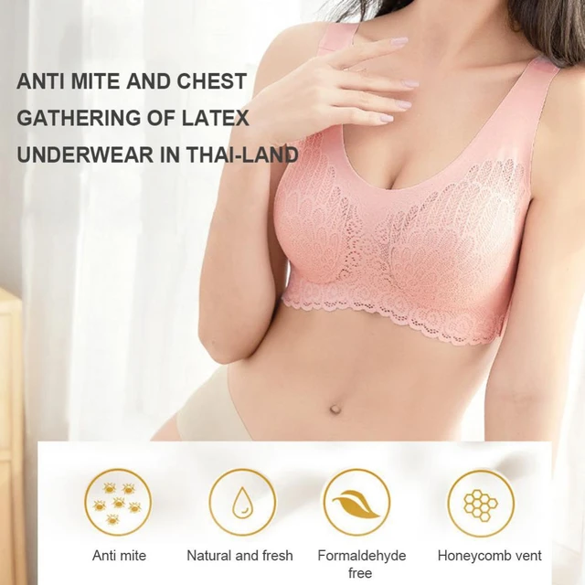 3pcs Latex Bra Seamless Bras For Women Underwear BH Push Up Bralette With  Pad Vest Top Bra Non-marking latex sports underwear - AliExpress