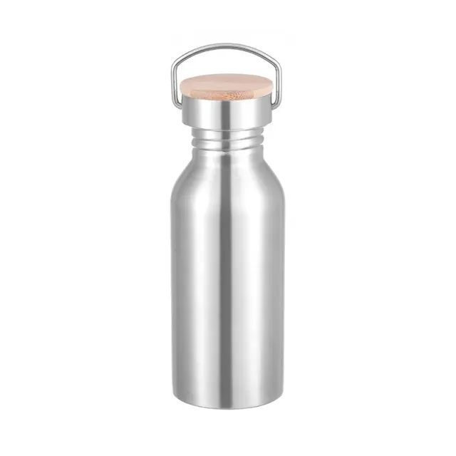 Stainless Steel Sports Fitness Bottle Bicycle Water Bottle Single Walled Insulated Metal Flask 4