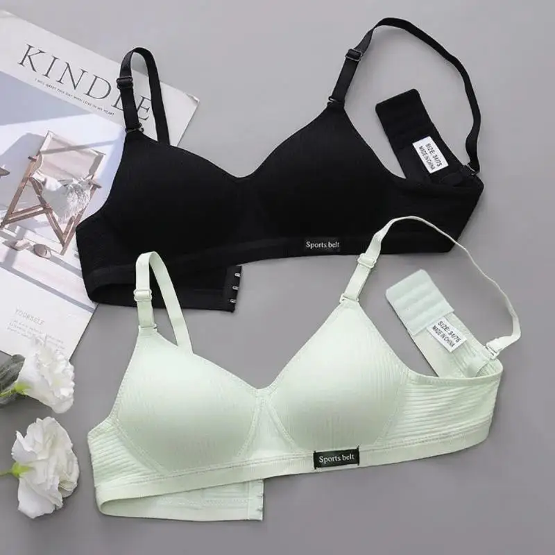 컵 노 와이어 심리스 브래지어 소녀 속옷, 여성 브래지어 브라렛, 통기성 친밀한 란제리, 십대 의류