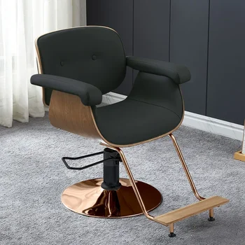 Poltrona da barbiere unica per salone Poltrona da barbiere moderna nordica semplice professionale Comodi mobili commerciali Silla Barbero alla moda