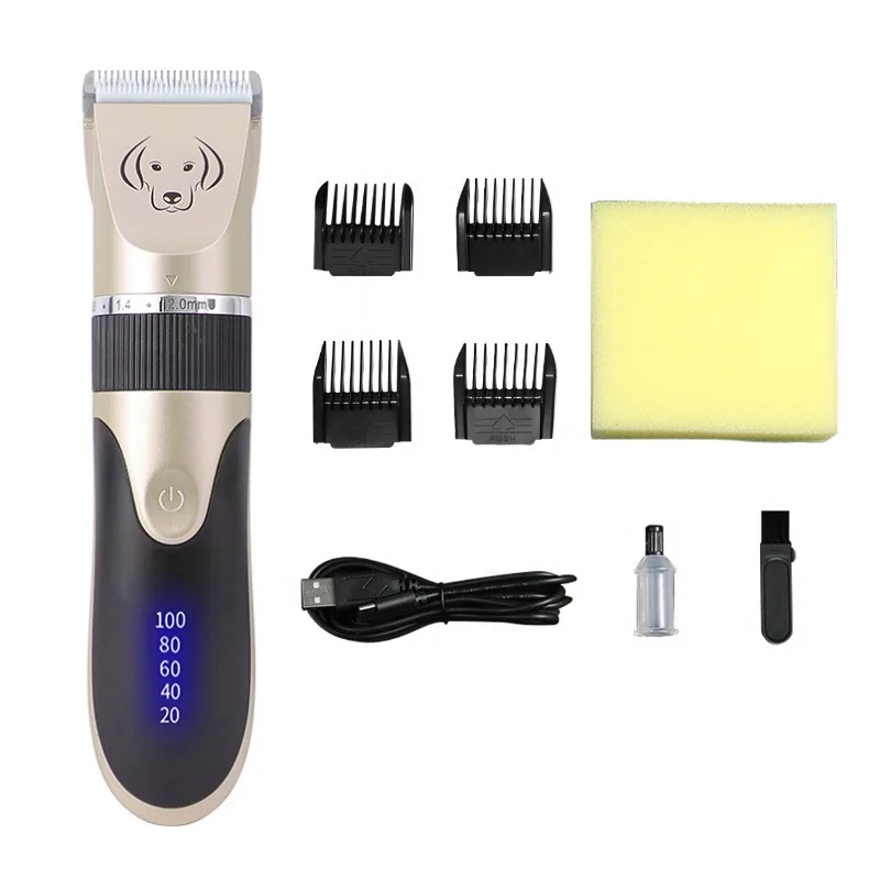 Professional Electric Pet Dog Hair Trimmer Dog Rechargeable Animals Grooming Clippers Cat Shaver Hair Cutting Machine