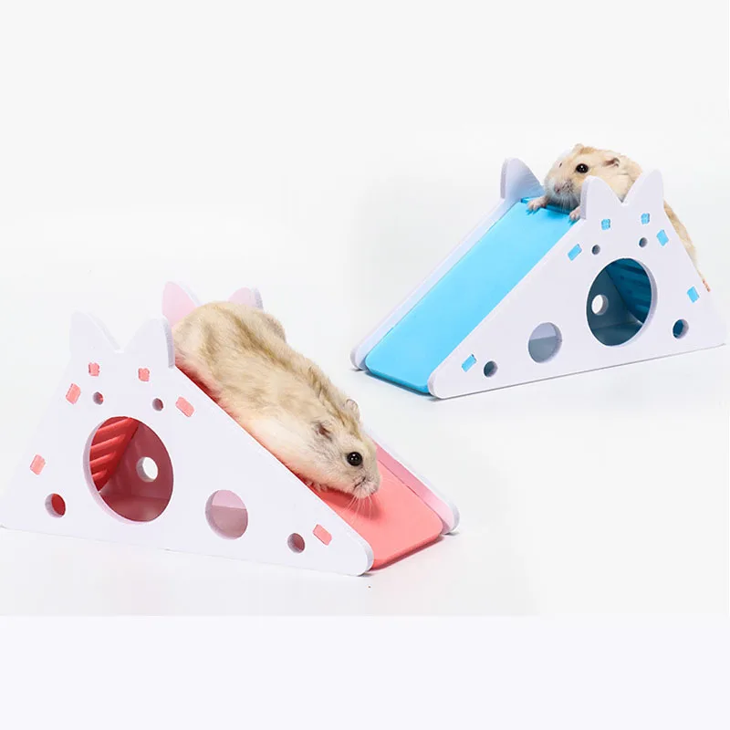 Bird Slide Toy Hamster Hideout House Parrot Cage Accessories Guinea Pig Wooden Cave Slide with Stairs Toy Small Pet Supplies - Image 6