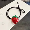 2Pcs Shiny Strawberry Hair Accessories Children Rubber Bands Scrunchies Elastic Hair Bands Girls Headband Decorations Ties Gum 3