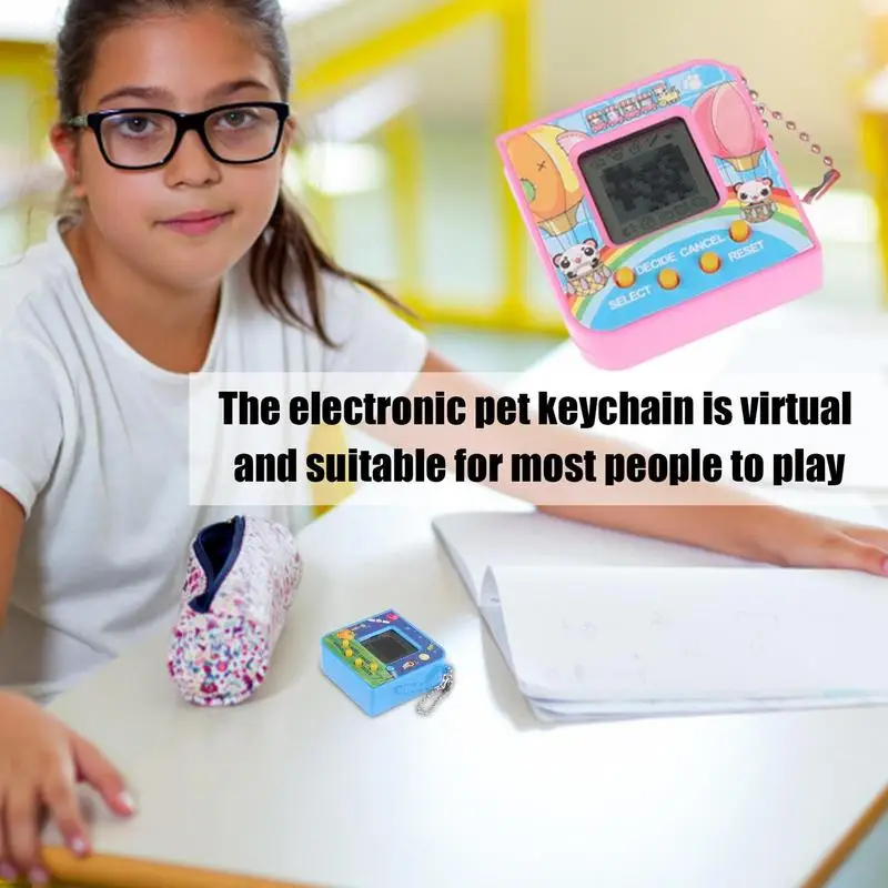 

Electronic Pet Machine Virtual Digital Pets Keychain Game Keyring Electronic Toys Nostalgic Retro Handheld Game for Kids Adults