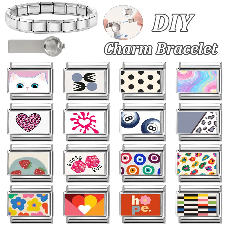 Lovely Charm Bracelet Link Stainless Steel Package Includes a pc Accessories