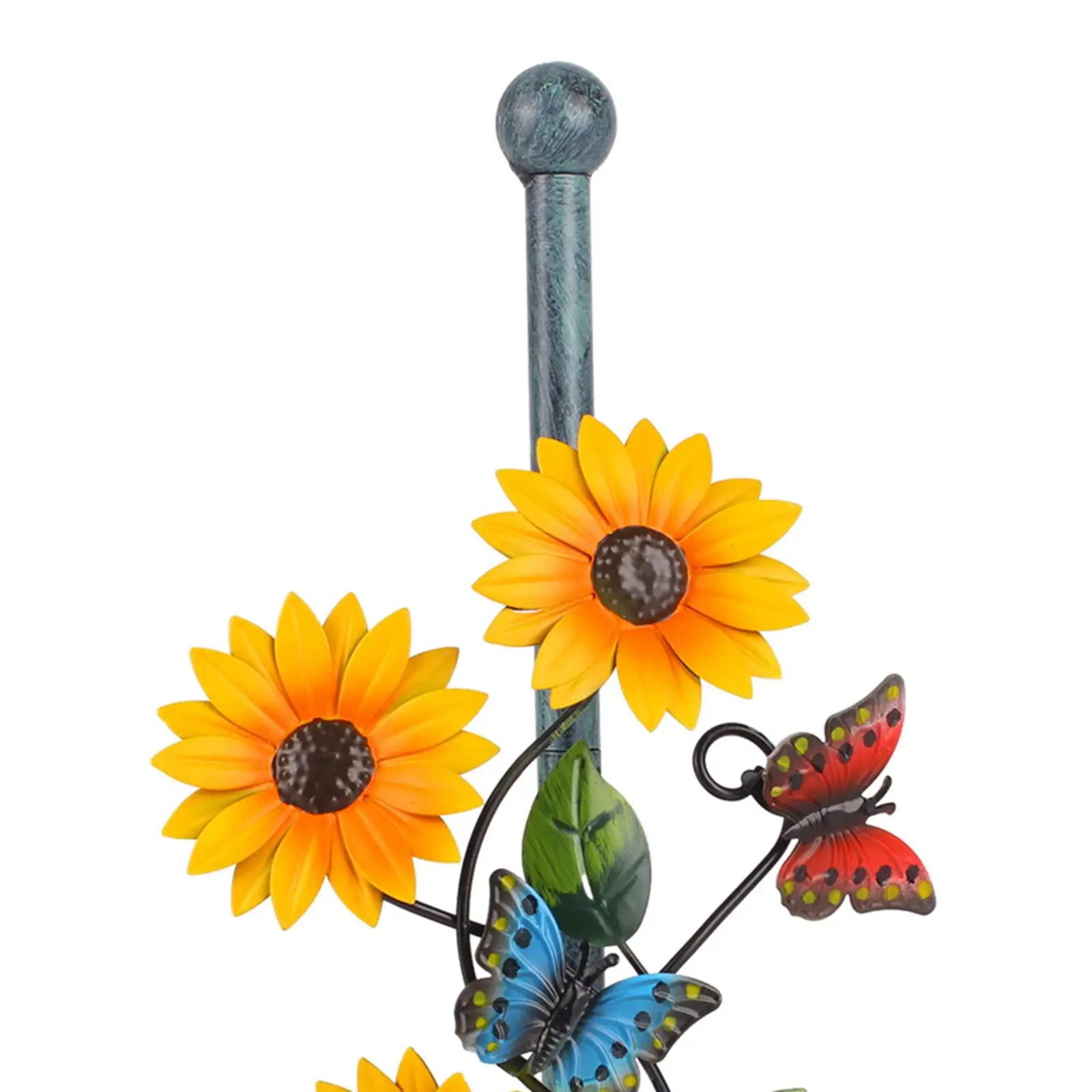 Elegant metal roll holder with sunflowers for the kitchen of the bar