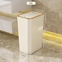 10L Odor Proof Trash Can with One-Touch Modern Design Durable Plastic Bathroom Kitchen Bin Space Saving Leakproof garbage can 5