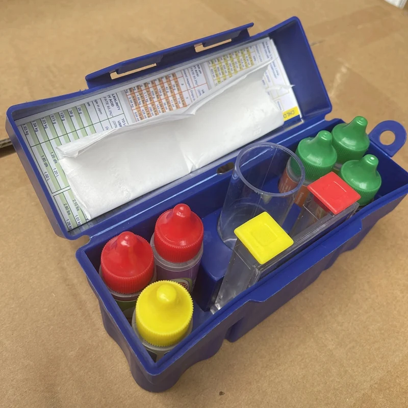 5-Way Test Kit Pool & SPA Acid Demand Chlorine Total Alkalinity Bromine PH Water Quality Tester Set