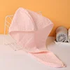 Waffle Thickened Double-layer Pure Cotton Dry Hair Cap Absorbent Bag Turban Wash Hair Wipe Head Towel Shower Cap 1