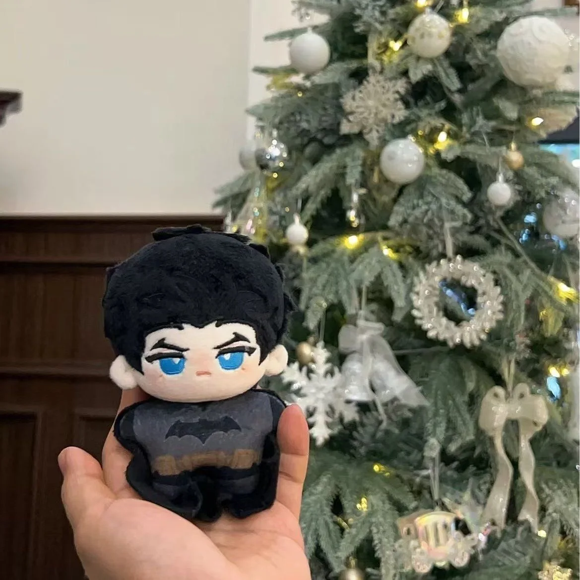 Anime Bat Man Bruce Wayne 10cm Plush Doll Toy for Children And Adults Cartoon Cosplay Dress-Up Collectible Soft Cotton Gift
