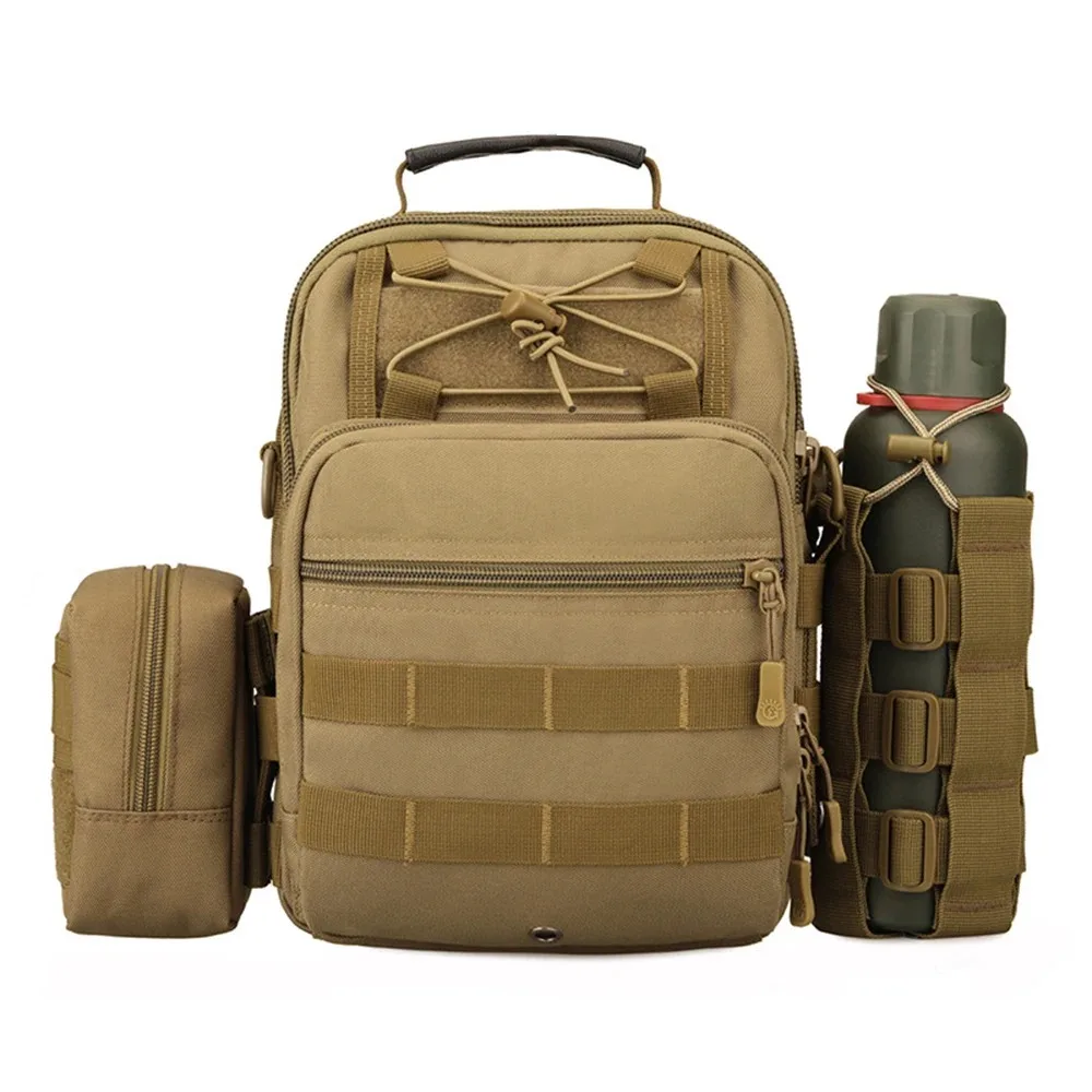 Molle Airsoft Water Bottle Pouch Tactical Hunting Combat Water Holding Bag Canteen Cover Holster Camping  Bags Hiking Kettle Bag