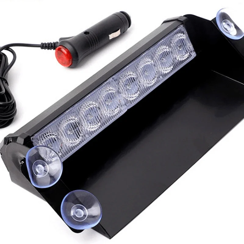 8LED Car Suction Cup Flashing Lights Front and Rear Windshield Flashing Warning Lights Clear The Way Shovel Strongpoint led warning light auto led light