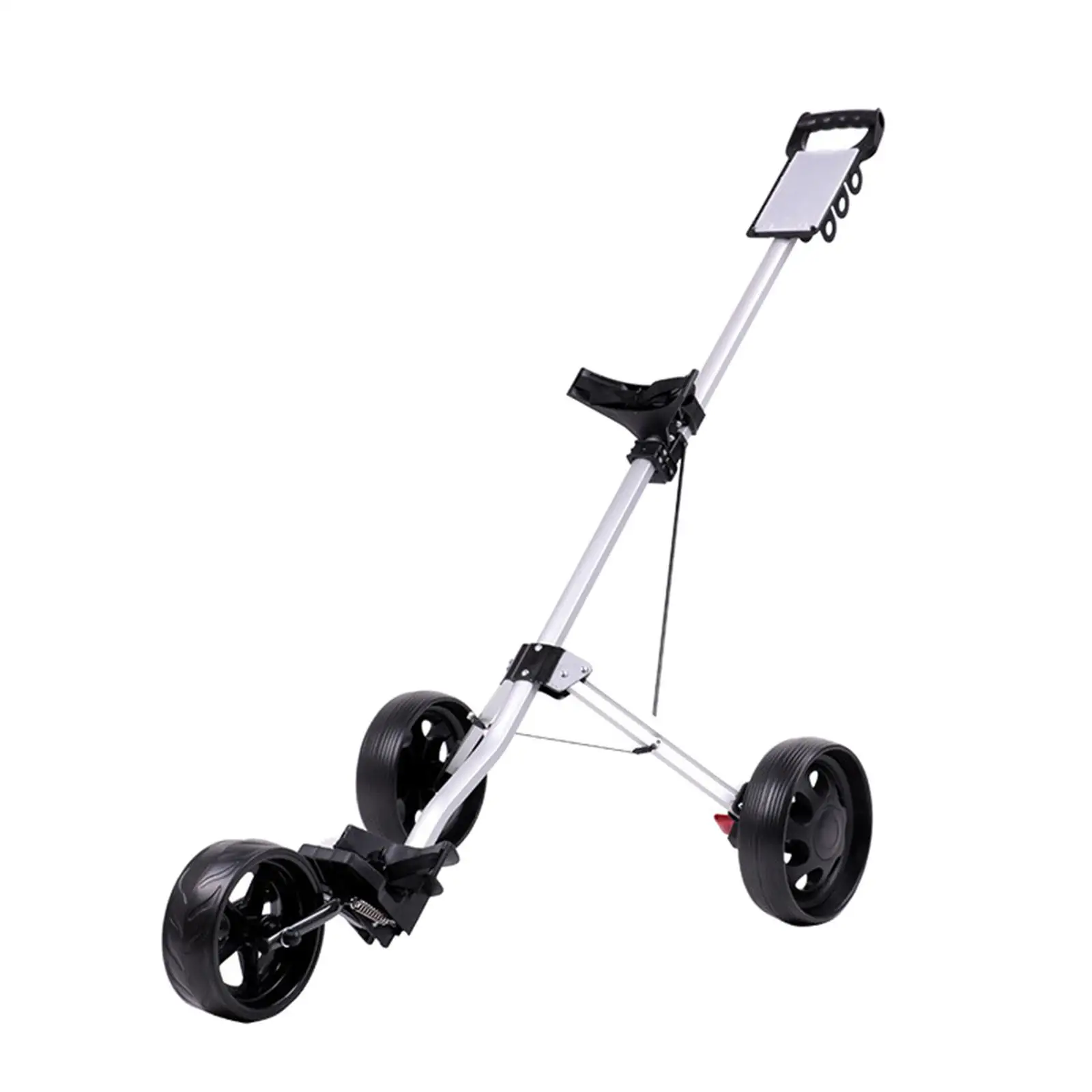 Golf Trolley Caddy Cart for Golf Bag with Scoreboard Aluminum Alloy 3 Wheel
