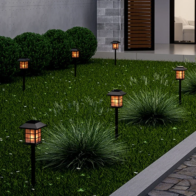 Solar Garden Flame Lights Outdoor Waterproof Landscape for Yard Patio Walkway Driveway Decor Solar Lawn Lamp Lighting