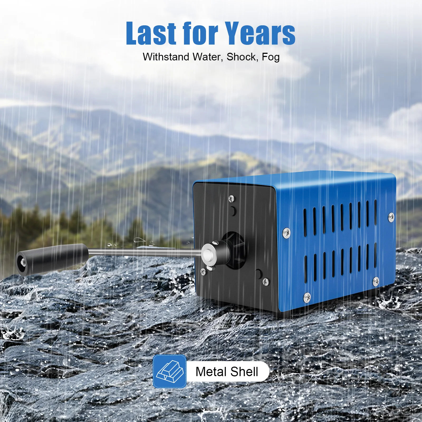 20W Hand Crank Generator Emergency Power Supply USB Charging Multi-Voltage Ports (3V-28V) for Outdoor Survival Camping