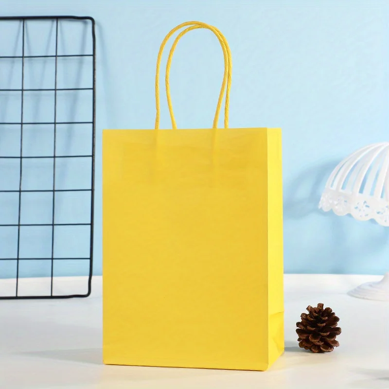 Gift Bags for Halloween Party Recyclable Bags for Christmas Wedding Birthday Kraft Paper Shopping Grocery 10PCS party gift bags