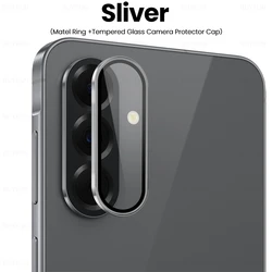 Premium Metal Rear Lens Protector - Back Camera Protective Ring - Samsung A26 5G (Sliver - 02)