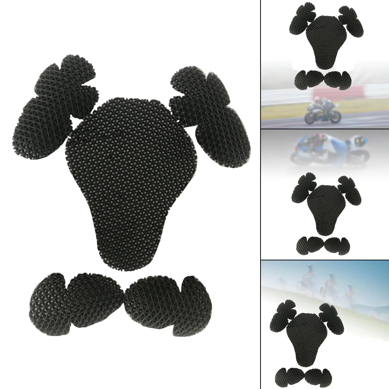 5Pcs Motorcycle Accs Shoulder Knee Protection Back Equipment Elbow Pads