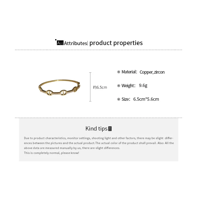 NISHIZAWA Zircon Oval Bracelet Fashion Design Bracelet Hand Jewelry Super Flash Jewelry 6