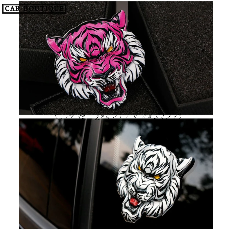 

Metal Car Logo Stickers Creative Tiger Car Stickers Animal Cover Fuel Tank Electric Motorcycle Decorative Stickers