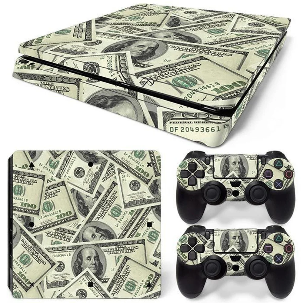For Ps4 Slim Funny Printing Pvc Skin Vinyl Sticker Decal Cover Console Dualsense Controllers Dustproof Protective Sticker