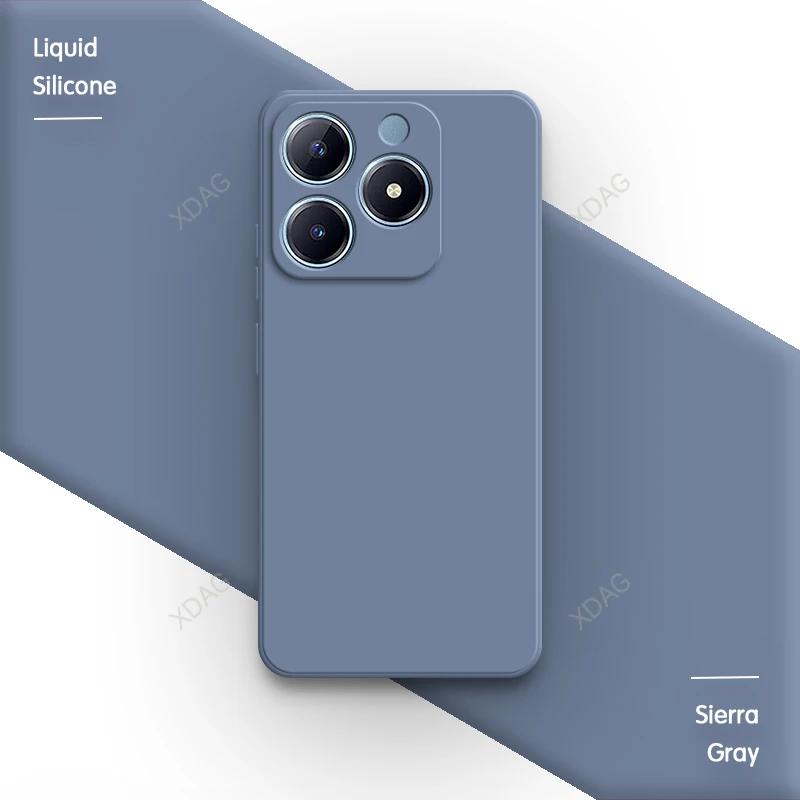 Classic Straight Edge Silicone Back Cover with Lens Protection