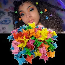 

Multicolor Mini Butterfly Hair Claws for Baby Solid Painting Plastic Hair Clip Cute Butterflies Hairins for Girls Hairclip 1pcs