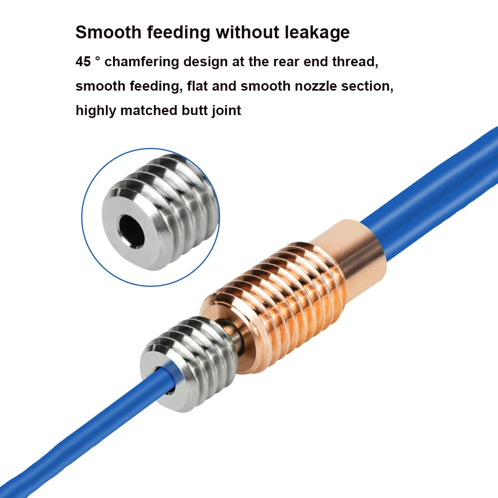 Garganta v5 3d Peças de Impressora Cr10 Bi-metal Heatbreak Cobre Chapeado Mk8 Gargantas para Ender s1 Pro Cr10s Cr6 se Alta Qualidade E3d v6 - Imagem 6