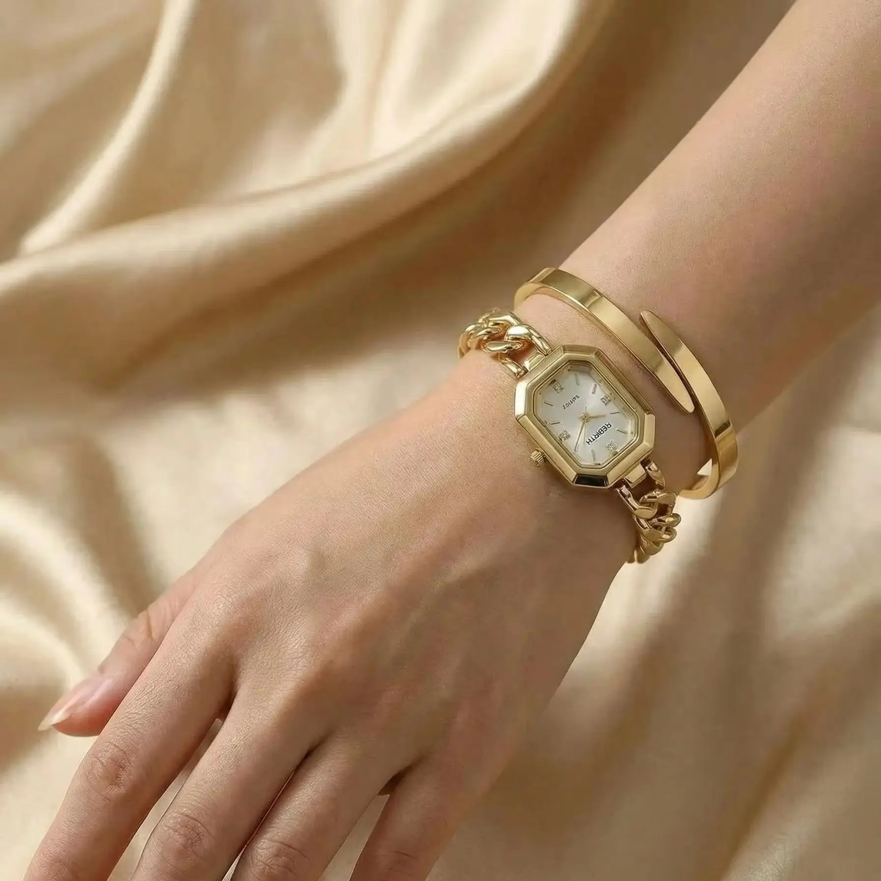 Elegant Two-Piece Bracelet & Watch Set