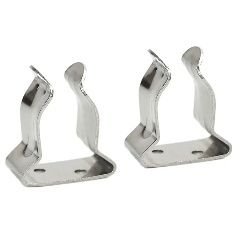 ISURE MARINE 2Pcs Stainless Steel Boat Hook Spring Clamp Holder