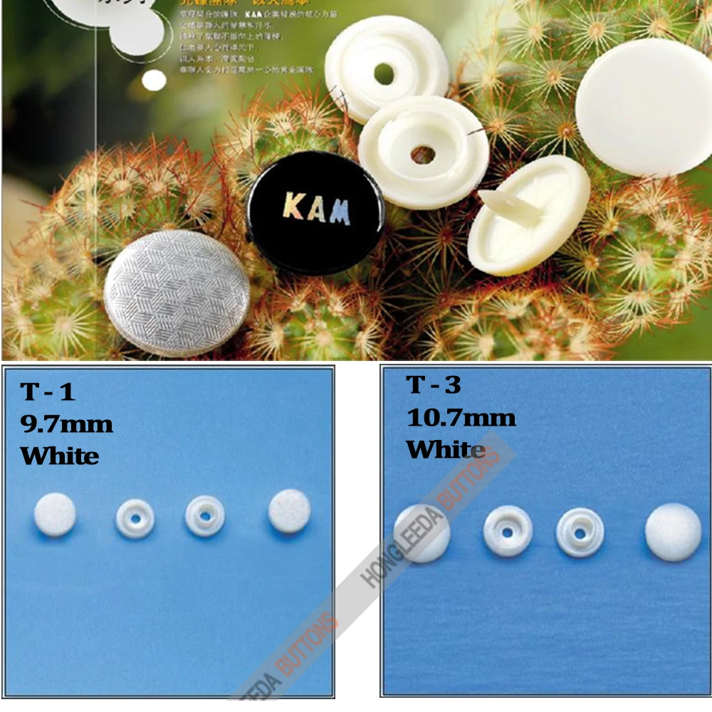 200sets/lot Five sizes plastic Black/white four parts buttons POM plastic snap fastener for baby clothes 4-part buttons T-1-15 4