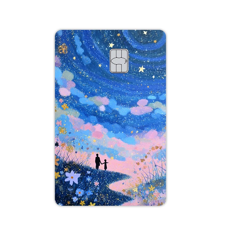 Starry Sky Laser Shiny PVC Sticker Film for Card Protection & Style