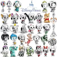 2024 Disney 925 Sterling Silver Spider Super Man Charm Bead Fit Original Pandora DIY Marvel Bracelet Women's Pendant Jewelry Gif 1