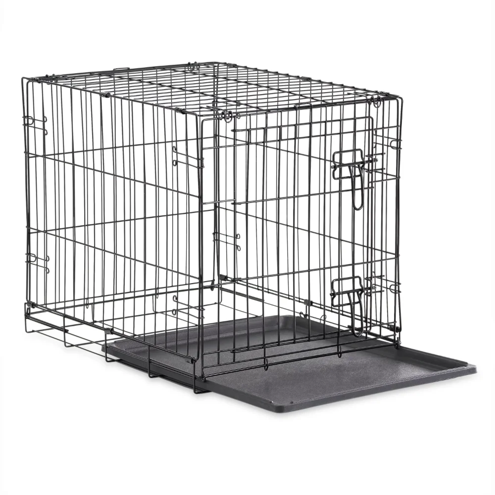 SingleDoor Folding Dog Crate with Divider Clamah