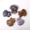 1PC Natural Crystal Agate Frog Hand Engraving Display Healing Crystals Home Decoration Gift 4