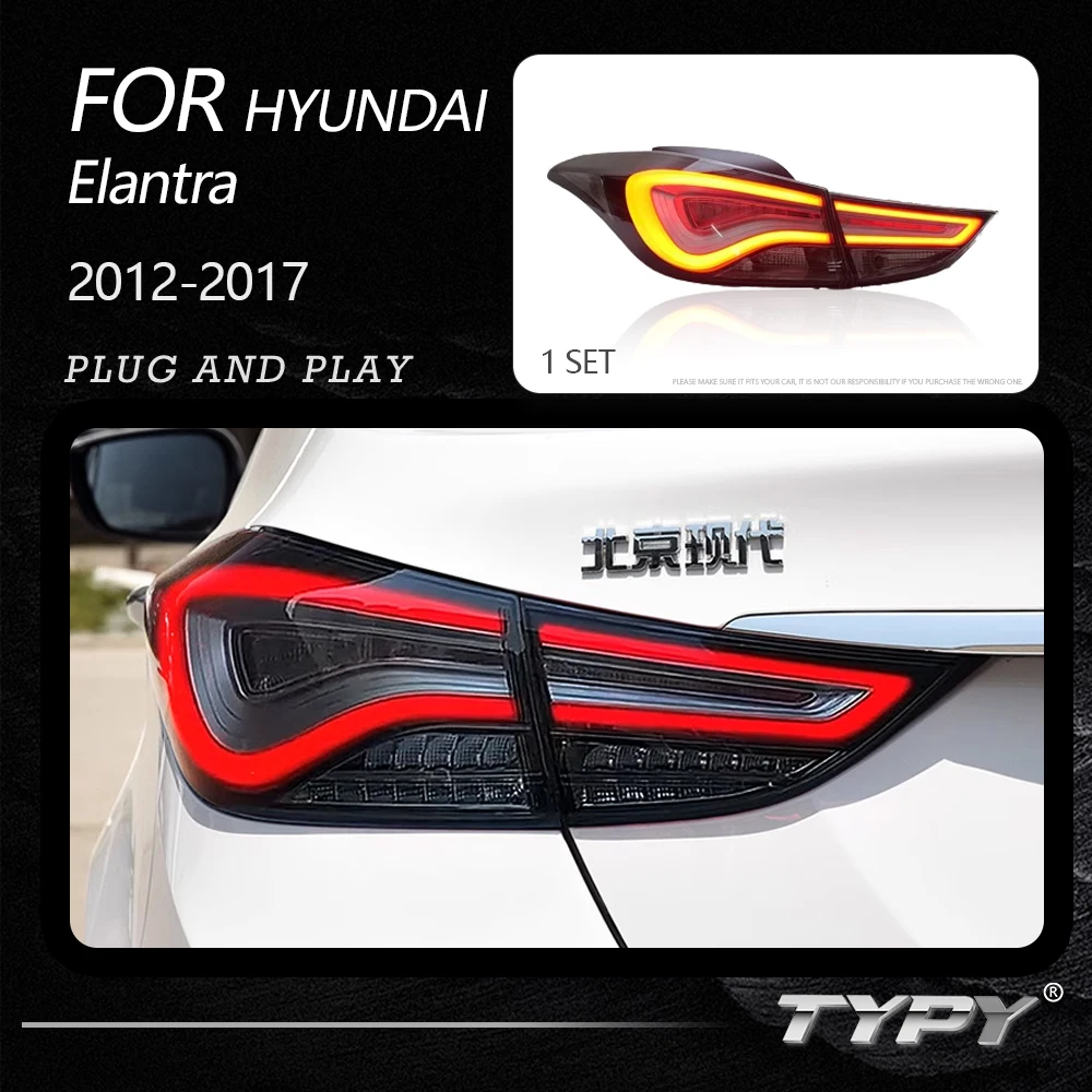 TYPYCarTailLightsForHyundaiElantra20122017LEDCarTailLamps