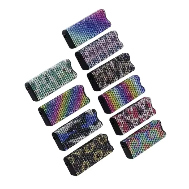 DiamondInlaid Multifunctional Portable Outdoor Tool Flashlight Arc Lighter USB Rechargeable Women's Gift
