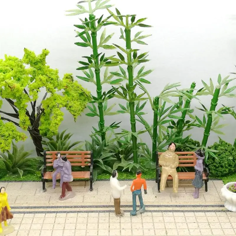 Park Benches Model 10pcs/lot Train HO Scale 1:30/50/87/100/150 Bench Chair Model Settee Railway Layout Micro Landscape Decor Toy 2