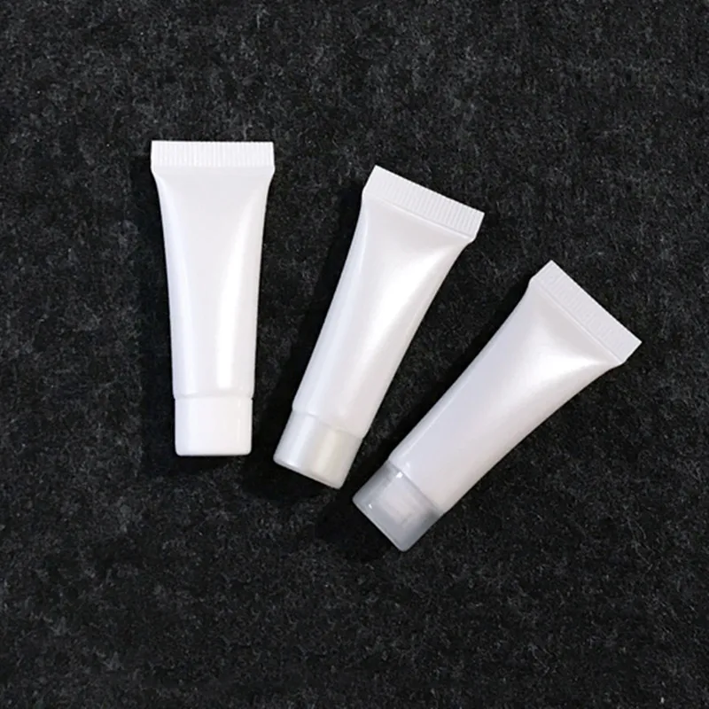 Wholesale 5ml  Soft Tubes Pearl white Cosmetic Skin Care Hose Ointment Essence Cream Acne Removing Bottle Sample On Trial Bottle