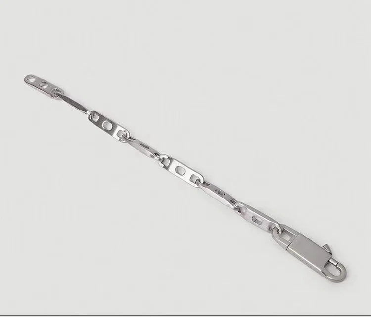 Y2k Rick Bracelet For Women Jewelry for Men Stainless Ro Owens Accessories High Street Fashion 925 Silver Plated