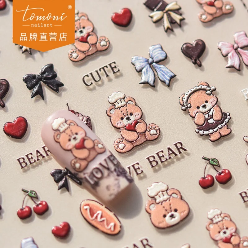 

[Meow.Sensei] Relief Nail Stickers Popular Cute Nail Sticker Factory Wholesale Japanese Naughty Little Dinosaur 3565