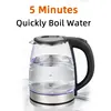 2L Electric Kettle,Glass Pot,Quickly Boiling Water,Automatic Power-Off,Double Scalding Protection,110V1000W,220V1500W,Food Grade 3