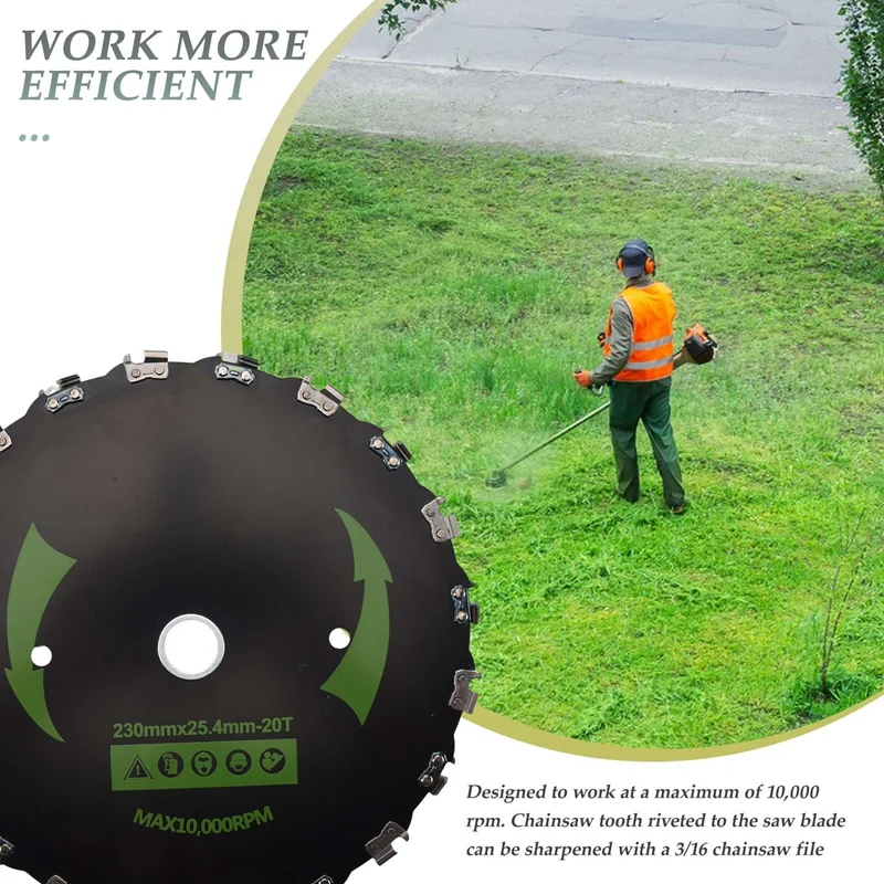 9Inch Chain Saw Tooth Mower Blade Teeth Chainsaw Brush Cutter Grass Heavy Duty For Gas Electric Trimmer Garden 2