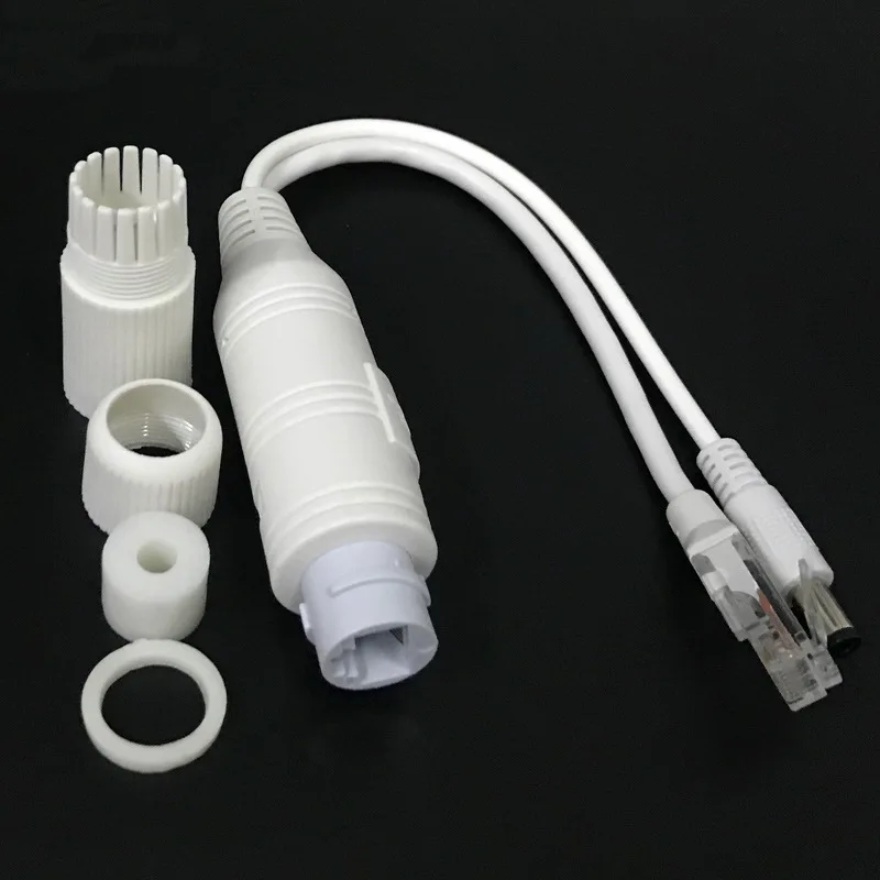 IEEE802.3af 48V 방수 PoE 분배기 케이블 15.4W POE 어댑터 케이블, 활성 POE 분배기 전원 공급 장치 모듈 12V 분리기