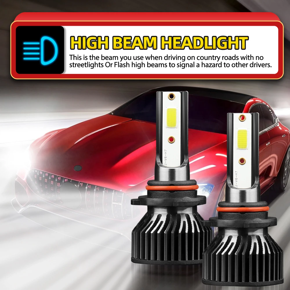 2/4Pcs Led 헤드라이트 슈퍼 브라이트 COB LED 칩 혼다 어코드 2013 2014 2015용 팬이 있는 고출력 180W 자동 램프