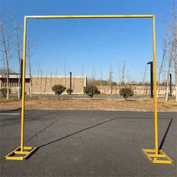 Garden Style Wedding Square Iron Arch Artificial Flower Door Frame Holiday Party Balloon Arch Decoration Baby Shower Backdrop