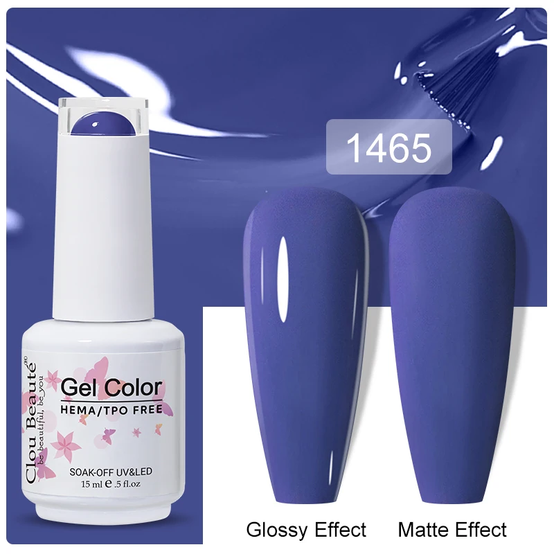 Clou Beaute 15ml Black Red Semi-Permanent Gel Nail Polish