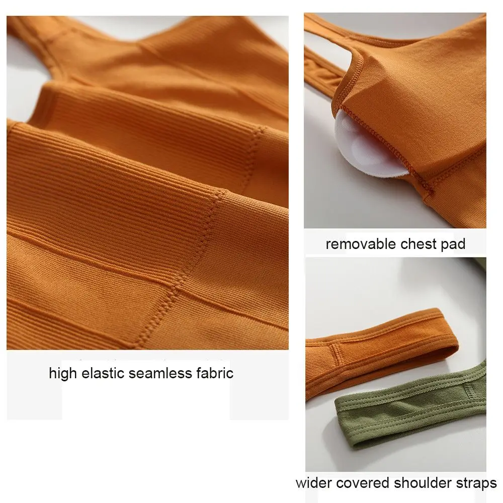 Push up Fitness Top Seamless Yoga Bra Crop Top Gym Workout Women Sports Bra